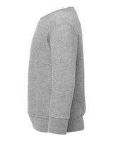 Pretreated Rabbit Skins 3317 Toddler Fleece Crewneck Sweatshirt - Heather - Side