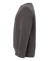 Pretreated Rabbit Skins 3317 Toddler Fleece Crewneck Sweatshirt - Charcoal - Side