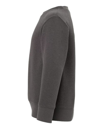 Pretreated Rabbit Skins 3317 Toddler Fleece Crewneck Sweatshirt - Charcoal - Side