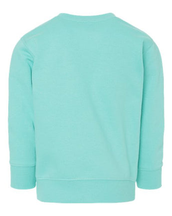 Pretreated Rabbit Skins 3317 Toddler Fleece Crewneck Sweatshirt - Chill - Back