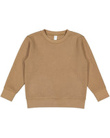 Pretreated Rabbit Skins 3317 Toddler Fleece Crewneck Sweatshirt - Coyote Brown