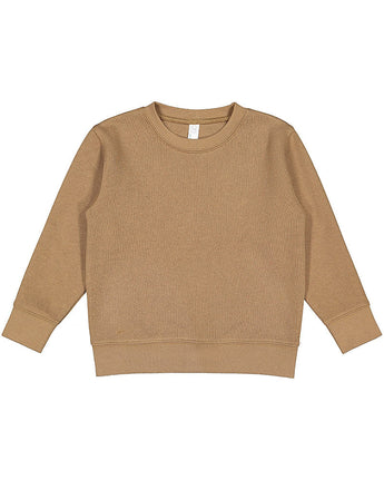 Pretreated Rabbit Skins 3317 Toddler Fleece Crewneck Sweatshirt - Coyote Brown