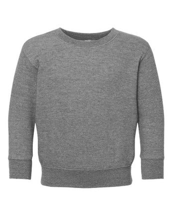 Pretreated Rabbit Skins 3317 Toddler Fleece Crewneck Sweatshirt - Granite Heather