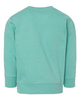 Pretreated Rabbit Skins 3317 Toddler Fleece Crewneck Sweatshirt - Saltwater - Back
