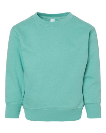 Pretreated Rabbit Skins 3317 Toddler Fleece Crewneck Sweatshirt - Saltwater