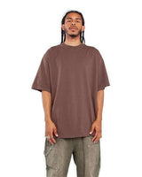 Pretreated Shaka Wear SHGD Unisex Garment-Dyed T-Shirt - Mocha - On Model