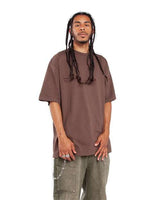 Pretreated Shaka Wear SHGD Unisex Garment-Dyed T-Shirt - Mocha - On Model - Side