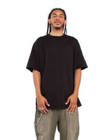 Pretreated Shaka Wear SHGD Unisex Garment-Dyed T-Shirt - Black - On Model