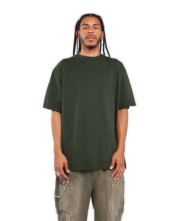 Pretreated Shaka Wear SHGD Unisex Garment-Dyed T-Shirt - Moss - On Model