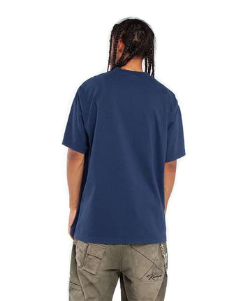 Pretreated Shaka Wear SHGD Unisex Garment-Dyed T-Shirt - Midnight Navy - On Model - Back