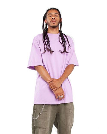 Pretreated Shaka Wear SHGD Unisex Garment-Dyed T-Shirt - Pastel Purple - On Model - Side