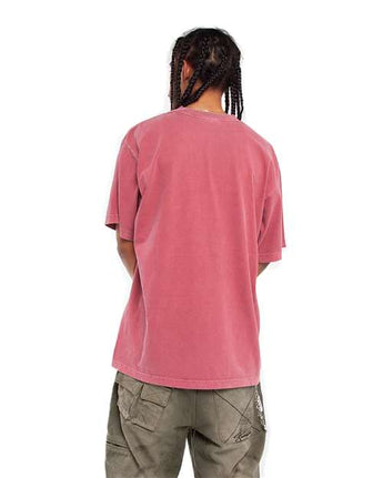 Pretreated Shaka Wear SHGD Unisex Garment-Dyed T-Shirt - Clay Red - On Model - Back