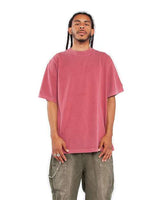 Pretreated Shaka Wear SHGD Unisex Garment-Dyed T-Shirt - Clay Red - On Model