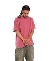 Pretreated Shaka Wear SHGD Unisex Garment-Dyed T-Shirt - Clay Red - On Model - Side