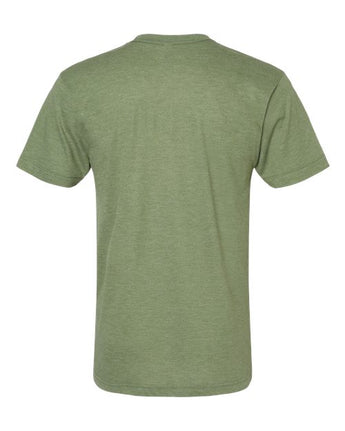 Pretreated American Apparel TR401 Unisex Triblend Track Tee - Tri-Olive - Back