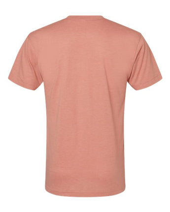 Pretreated American Apparel TR401 Unisex Triblend Track Tee - Tri-Coral - Back
