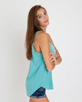 Pretreated U.S. Apparel YJY5082 Women's Strappy Tank - Dusty Aqua - Side