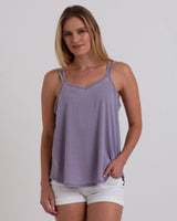 Pretreated U.S. Apparel YJY5082 Women's Strappy Tank - Grey Cloud - Front