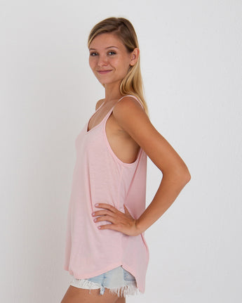 Pretreated U.S. Apparel YJY5082 Women's Strappy Tank - Light Pink - Side