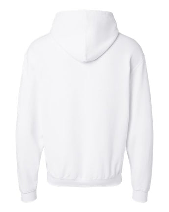 Pretreated M&O 7800 Unisex ACE Fleece Hooded Sweatshirt - White - Back