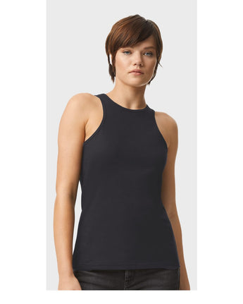 Pretreated American Apparel 101CVC Women's CVC Tank - Black