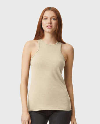 Pretreated American Apparel 101CVC Women's CVC Tank - Heather Bone