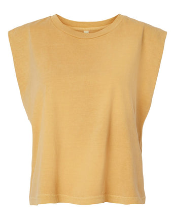 American Apparel 307GD Garment-Dyed Women's Heavyweight Muscle Tee - Faded Mustard