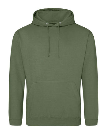 Pretreated AWDis JHA001 Unisex College Hooded Sweatshirt - Earthy Green
