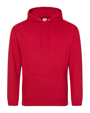 Pretreated AWDis JHA001 Unisex College Hooded Sweatshirt - Fire Red
