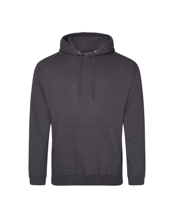 Pretreated AWDis JHA001 Unisex College Hooded Sweatshirt - Steel Grey