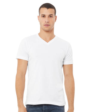 Pretreated Bella Canvas 3005 Jersey V-Neck Tee - White