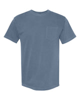 Pretreated Comfort Colors 6030 Garment-Dyed Heavyweight Pocket T-Shirt - Blue Jean