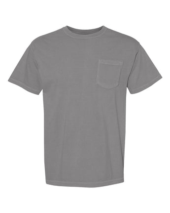 Pretreated Comfort Colors 6030 Garment-Dyed Heavyweight Pocket T-Shirt - Grey