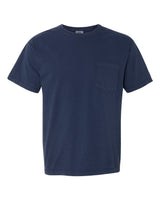 Pretreated Comfort Colors 6030 Garment-Dyed Heavyweight Pocket T-Shirt - True Navy