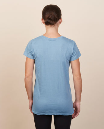 Pretreated Enza 02479 Ladies Essential Relaxed Crew - Misty Blue - Back