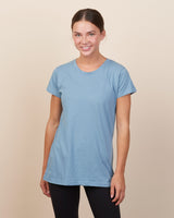 Pretreated Enza 02479 Ladies Essential Relaxed Crew - Misty Blue