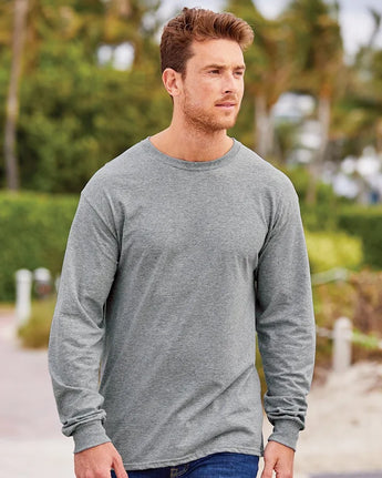 Pretreated Fruit of the Loom 4930R HD Cotton Long Sleeve T-Shirt 