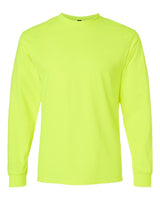 Pretreated Gildan 2400 Ultra Cotton Long Sleeve T-Shirt - Safety Green