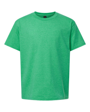 Pretreated Gildan 3000B Youth Light Cotton T-Shirt - Heather Irish Green