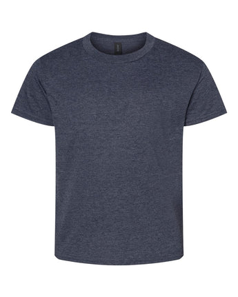 Pretreated Gildan 3000B Youth Light Cotton T-Shirt - Heather Navy