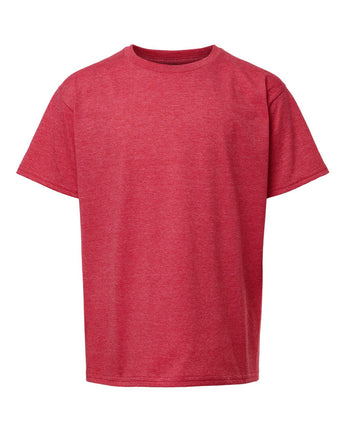 Pretreated Gildan 3000B Youth Light Cotton T-Shirt - Heather Red