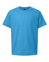 Pretreated Gildan 3000B Youth Light Cotton T-Shirt - Heather Sapphire