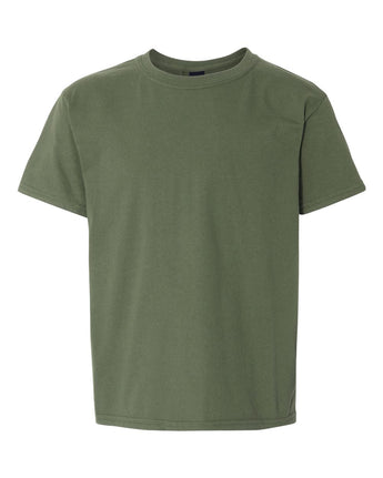 Pretreated Gildan 3000B Youth Light Cotton T-Shirt - Military Green