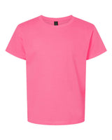 Pretreated Gildan 3000B Youth Light Cotton T-Shirt - Safety Pink