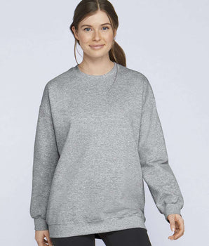 Pretreated Gildan SF000 Softstyle Midweight Crewneck Sweatshirt Sport Grey Model