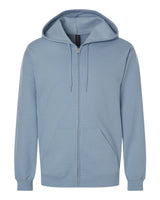 Pretreated Gildan SF600 Softstyle Full-Zip Hooded Sweatshirt - Stone Blue