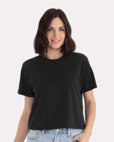Pretreated Next Level 7610 Women's Heavyweight Boxy T-Shirt - Black