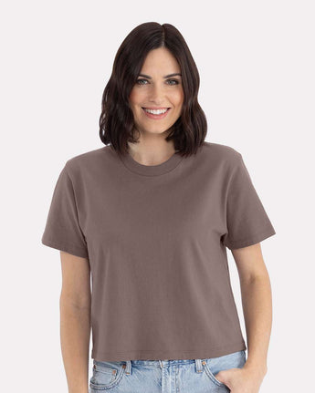 Pretreated Next Level 7610 Women's Heavyweight Boxy T-Shirt - Shiitake
