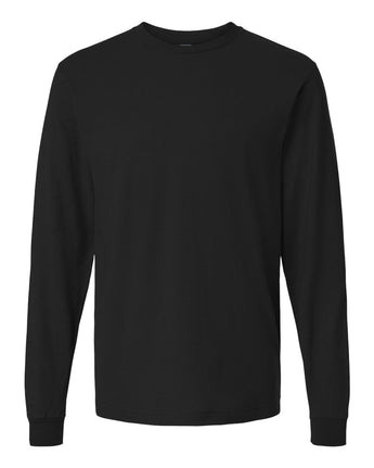 Pretreated Tultex 202LS Fine Jersey Long Sleeve T-Shirt - Black