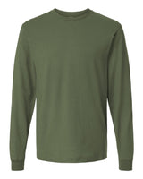 Pretreated Tultex 202LS Fine Jersey Long Sleeve T-Shirt - Military Green